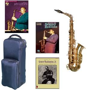 Virtuoso Series Professional Alto Saxophone Deluxe w/3 Pack of Legends books: Best of John Coltrane, Sonny Collins & Grover Washington Jr.