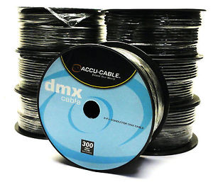 7x NEW Accu-Cable  AC3CDMX300 3-Pin Conductor DMX Cable | 300 FT
