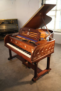 Inlaid, Lipp Grand Piano with an Arts and Crafts Style Case