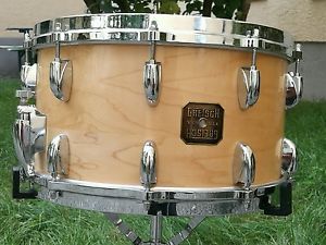 GRETSCH SNARE 14 x 8 USA 80er Maple Gloss Square Badge