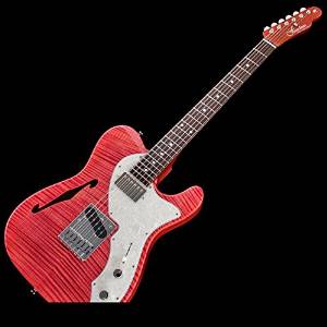 Free Shipping Used Freedom Custom Guitar Research Brown Pepper Semi Order Model Flame Maple Top Cherry '15