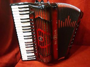 NEW Beltuna Piano Accordion Prestige IV Shadow Red LMMH 120 Made in Italy