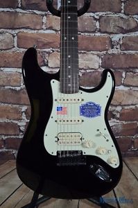 New B-Stock Fender American Deluxe Stratocaster Guitar HSS Black, Rosewood