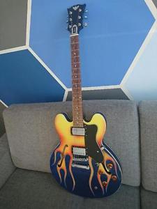 Sparrow "Primitive Boss" semi hollow (ES-335 style) electric guitar, hardly used