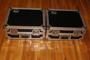 (2) Technics 1200 M3D DJ Turntables with Road Ready Flight Cases