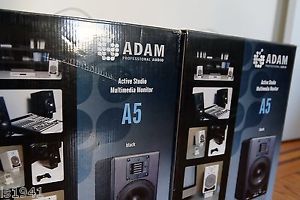 ADAM A5 PRO POWERED STUDIO MONITORS PAIR GERMAN ORIGINAL BOXES