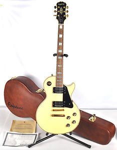 2011 Epiphone Les Paul Custom Blackback Electric Guitar Seymour Duncan Pickups