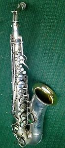 1926 New Wonder Chu Berry Conn Alto Sax Vintage Antique Silver Plated Engraved