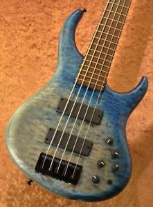 Free Shipping New MTD 535-24 Quilted Maple Top -Faded Ocean Blue- Electric Bass