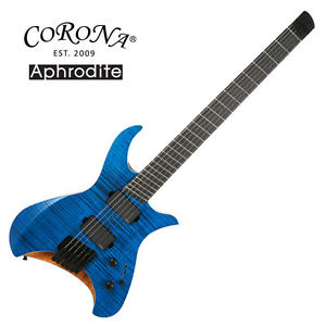 Corona Aphrodite APE-1700F Fanned Fret Multi Scale Electric Guitar Headless EMG