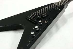 Gibson USA Flying V Gothic Flat Black Electric guitar