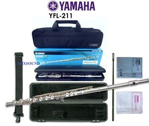 YAMAHA YFL211 YFL-211 FLAUTO TRAVERSO ARGENTATO IN DO CHIAVI CHIUSE MI SNODATO