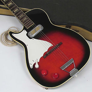 1965 Harmony Stratotone Mercury H47 Left Handed with Case