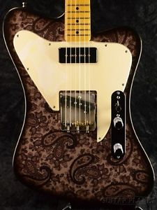 Crook Custom Guitars Non-Reverse Telebird -Brown Paisley Electric Free Shipping