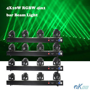 4 Units! Quad Beam 4X12W LED Moving Head Bar Stage Light DJ Disco Party American