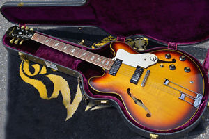 Free Shipping Used Epiphone 1969 E360TD Riviera "Sunburst" Electric Guitar
