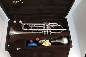 Bach Model 37 Stratavarious Silver Plated Trumpet w/ Case! NICE! L@@K!
