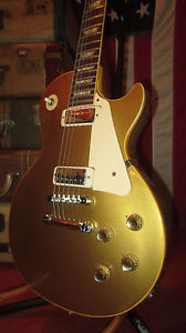 Vintage 1973 Gibson Les Paul Deluxe Goldtop Electric Guitar w/ Original Case