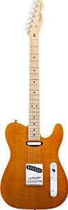 Fender Select Carved Maple Top Telecaster, Flame Maple Fingerboard - Amber