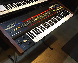 Used Rare Roland Juno-60 polyphonic synthesizer professional with stand EMS ship
