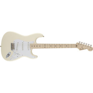 Fender Eric Clapton Stratocaster Guitar Soft V Maple Neck Olympic White + Case