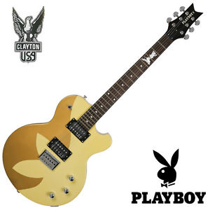 Clayton Playboy Goldie Electric Guitar Unique Design Gold Yellow Made In Korea