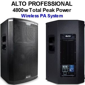 ALTO PROFESSIONAL BLACK 15 4800w TOTAL ACTIVE WIRELESS PA SYSTEM $80 INSTANT OFF
