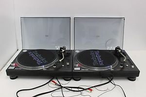 Technics SL-1200MK6 Black PAIR Turntable TESTED AND FULLY FUNCTIONAL