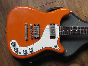 1963 VINTAGE EPIPHONE WILSHIRE GIBSON MADE GUITAR CALIFORNIA CORAL, NICKEL PARTS