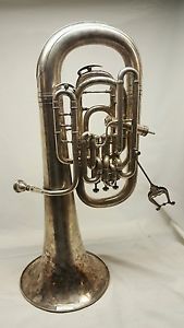 Antique Tuba C G CONN TUBA Elkhart  Ind. 1886 Date Great Shape in case