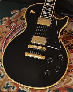 1988 Gibson Les Paul Custom Ebony Electric Guitar w/Hard Case Free Shipping