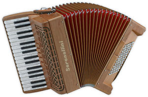 NEW Serenellini Piano Accordion 343 MW Cherry Wood LMM 34 72 Made in Italy