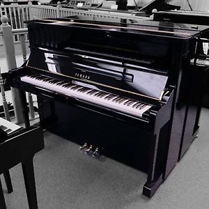 Used Yamaha U1 upright piano in polished black C2007