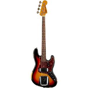 Fender Custom Shop 1964 Jazz Bass Relic Guitar 3-Color Sunburst