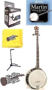 Gold Tone BG-250LH - Left Handed 5 String Bluegrass Banjo w/Ukulele Stand + More