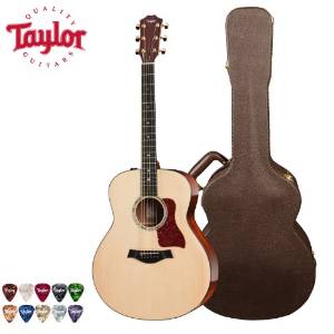 Taylor Guitars JB-518E-KIT-2 Acoustic Guitar with Deluxe Brown Hardshell Case and 10-Piece Pick Pack