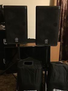 yamaha dsr112 - Pair - With Yamaha Padded Covers And New Proline Stands