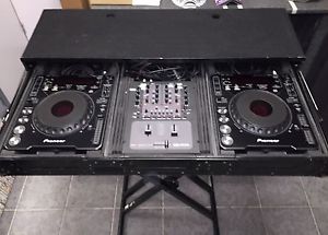 full dj setup ready road case rane mixer built in Serato 2 Cdj -1000 pioneers