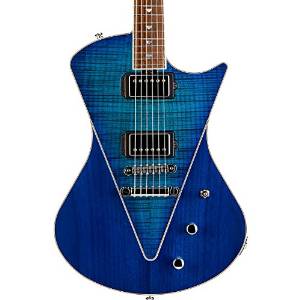 Ernie Ball Music Man Armada HH Flame Top Electric Guitar Balboa Blue Burst
