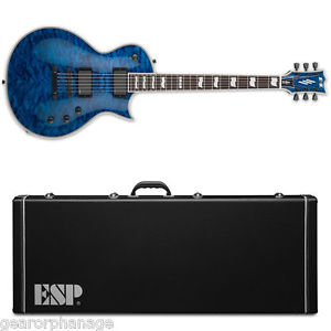 ESP E-II ECLIPSE QM Marine Blue MARBL Electric Guitar B-STOK FREE Hardshell Case