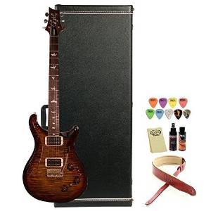 PRS USA P22 10 Top Flame Maple Top Electric Guitar with Piezo Tremolo (serial #:219593), Black Gold Wrap