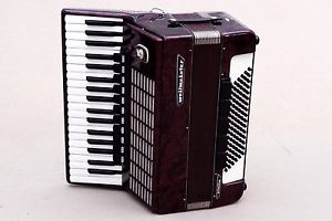 Very Nice German Accordion Weltmeister Stella 96 Bass Including Case