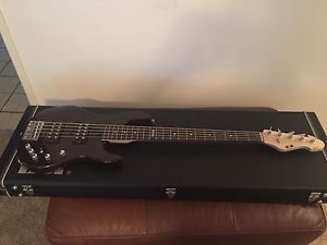 ESP E-II AP-5 5 STRING BASS SEE THRU BLACK WITH CASE