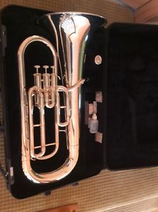 Yamaha YEP201 Euphonium Baritone Horn YEP 201 Silver Very Nice Condition W Case