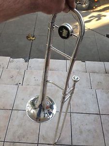All original KING 2103 3B SILVER PLATED TROMBONE W/ CASE and MOUTHPIECE
