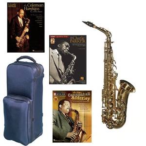 Virtuoso Series Professional Alto Saxophone - Dark Lacquer Deluxe w/3 Pack of Legends books: Best of Charlie Parker, Julian "Cannonball" Adderley & Coleman Hawkins Collection