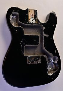 1977 Fender Telecaster Deluxe Body Black ~100% ORIGINAL~ 1970's Vintage Tele