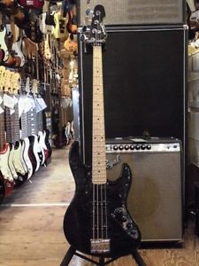 Edwards E-AM-150QM Jazz Bass Ash Body Black Used Electric Bass Guitar Deal Japan