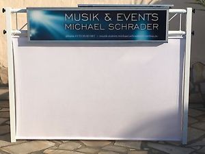 DJ Tisch"Showstand 1 Weiss" 1,58m breit, Farbe frei wählbar