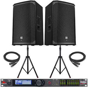 2x Electro-Voice EKX-12P Powered Speakers with dbx Driverack VENU360 and Accs